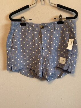 Old Navy Blue Polka Dot High Waist Women's Shorts